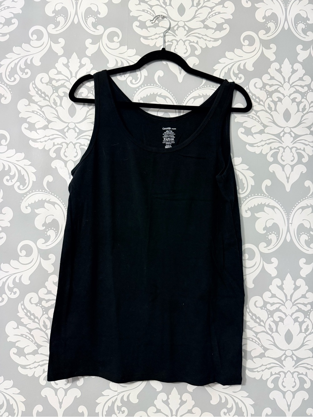 💫10/$25 • George Blackest Black Cotton Tank Top
